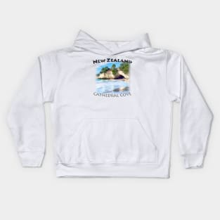 New Zealand - Cathedral Cove Day Kids Hoodie